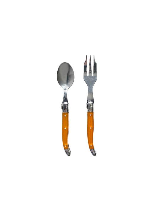 

LAGUIOLE Janneron Laguiole Orange Teaspoon & Teafork Set single type