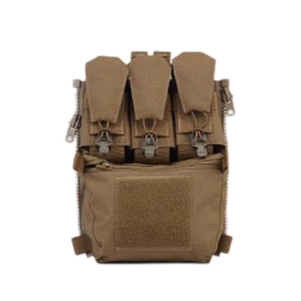 1Pc V5 FCPC Sport Vest Back Panel Zipper on Backplate Airsoft Vest Expansion Bag Triple Pouch Vest Plate Carrier Accessories