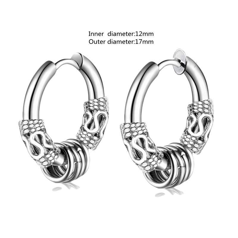 Gothic-Ohrringe mit Totenkopf, Geisterkopf, hypoallergene Ohrringe, cooler Punkrock-Trendschmuck für Herren