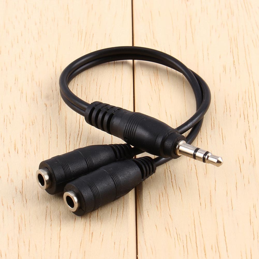 1 stück 3,5mm Audio Aux Kabel Stecker auf 2x Buchse Stereo Verlängerung kopfhörer Splitter