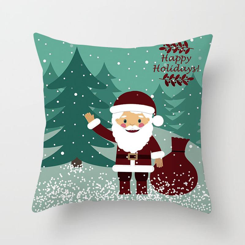 Festliche Weihnachtskissen Nordische Weihnachtsbäume Druck Kissenbezug Nachttisch Zuhause Rückenabdeckung