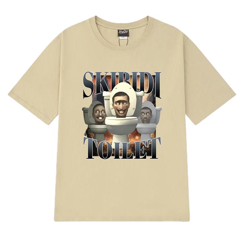 New In Skibidi Toilet Sigma Ohio Gyatt Funny Meme Graphic T Shirt Men Women Casual Short Sleeve T-shirts Unisex 100% Cotton Tops