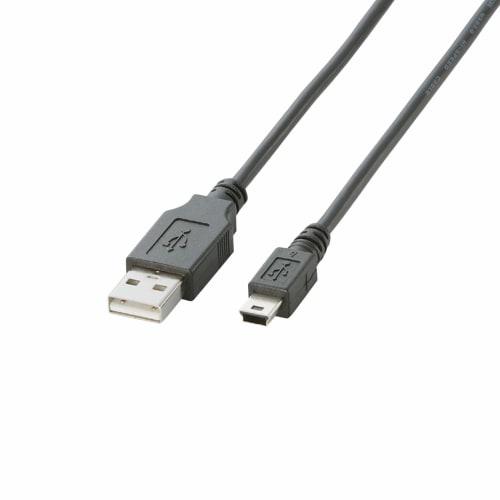 ELECOM USB Cable [miniB] USB2.0 (USB A male to miniB male) Normal 0.5m Black U2C-M05BK