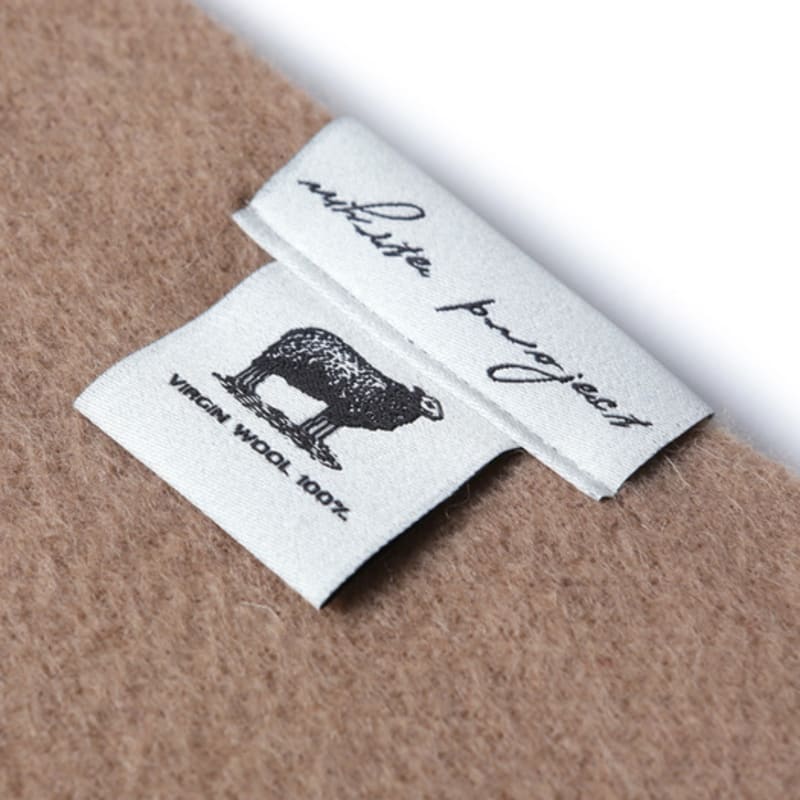 White Project VIRGIN WOOL 100 MUFFLER_BEIGE