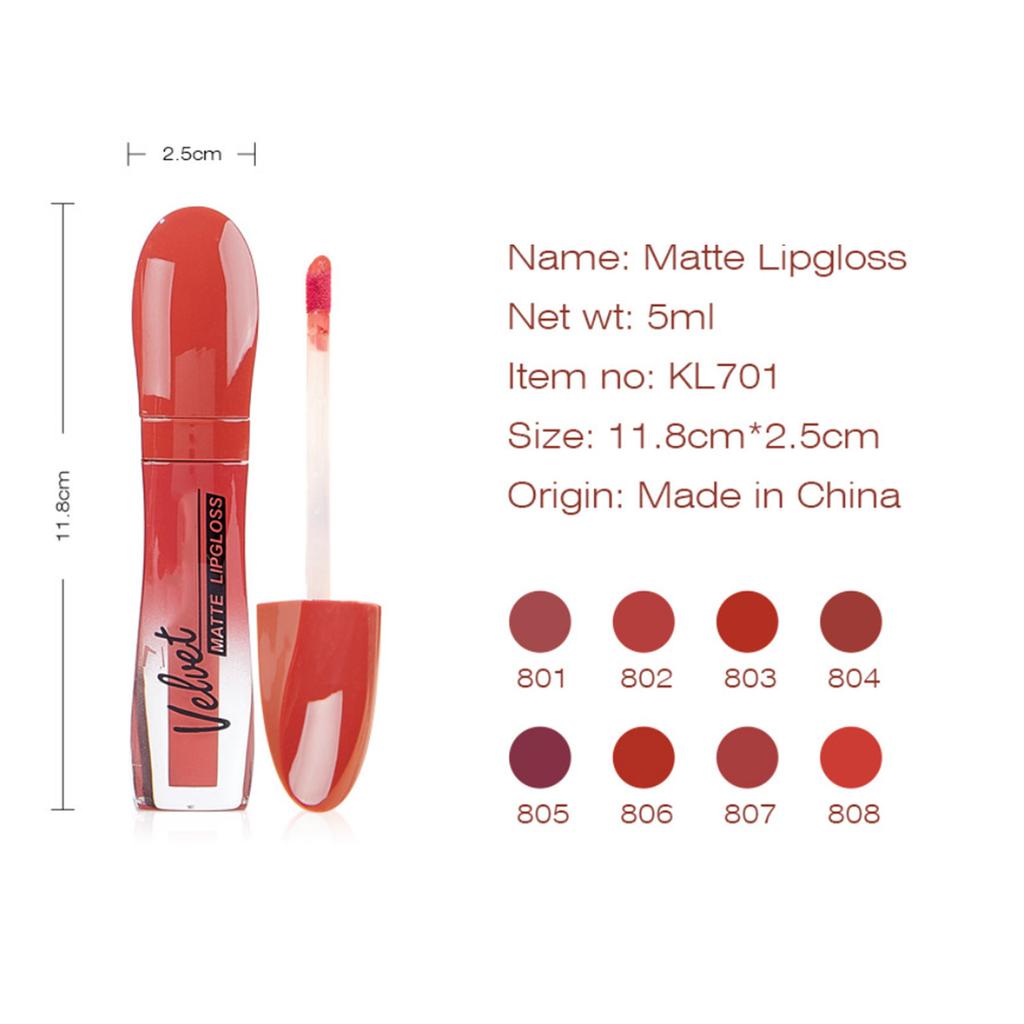 Waterproof Matte Liquid Lipstick for Women - Long Lasting Pigmented Lip Gloss, Non-Stick Formula for Daily Wear, Holiday & Party Makeup
