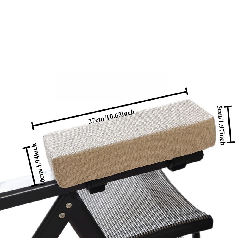 2 st/set Kontorsspelstol Armstödskudde Armbågskudde 5cm Bomull Linne Bekväm Stödkudde för Hem Armstödsmatta
