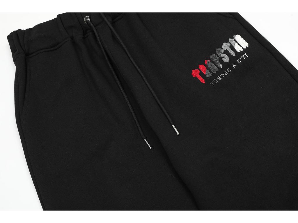 Trapstar Trendy Embroidered Hoodie Set: Unisex High Street Style with Plus Velvet Lining.