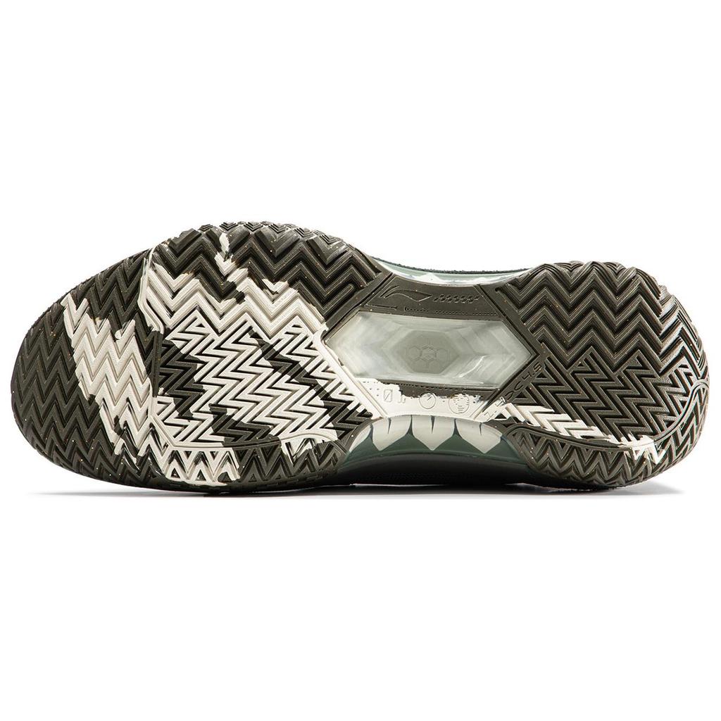 Li Ning Jie Ao Cushioning Slip Resistant Lightweight Rebound Low top Basketball Shoes Men's Yellow Green ABFU035-1