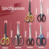 Deli 6010 Stainless Steel Craft and Office Scissors: Safe, Sharp Cutting for Home, Sewing, and Paper
