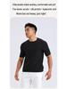 Men’s Short-Sleeve Velvet Heating Sports Shirt with Hyaluronic Acid - Ideal for Autumn and Winter Layering