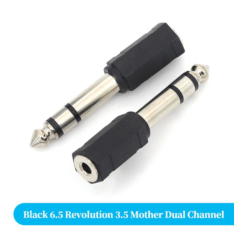 Stlxy 2Pcs Adapter Converter Speaker 6.5mm Male To 3.5mm Audio Stereo/mono Jack Female To 2 RCA Male Audio Jack Connectors