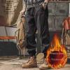 Calças Harem Casuais de Inverno Pesado Masculinas Plus Veludo