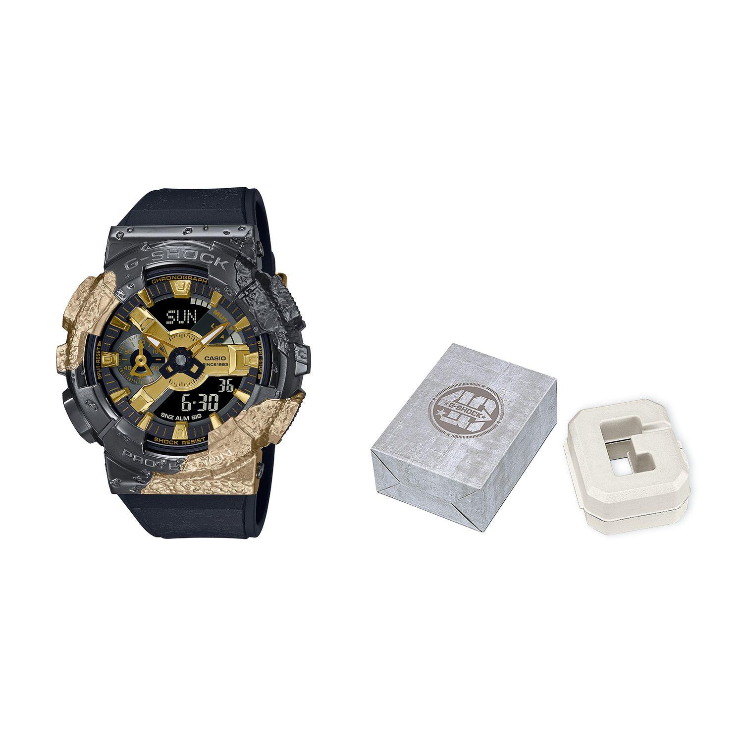 Casio Waterproof Shockproof Quartz Movement Resin Strap Watch Unisex Watches Gold GM-114GEM-1A9PR Calcite