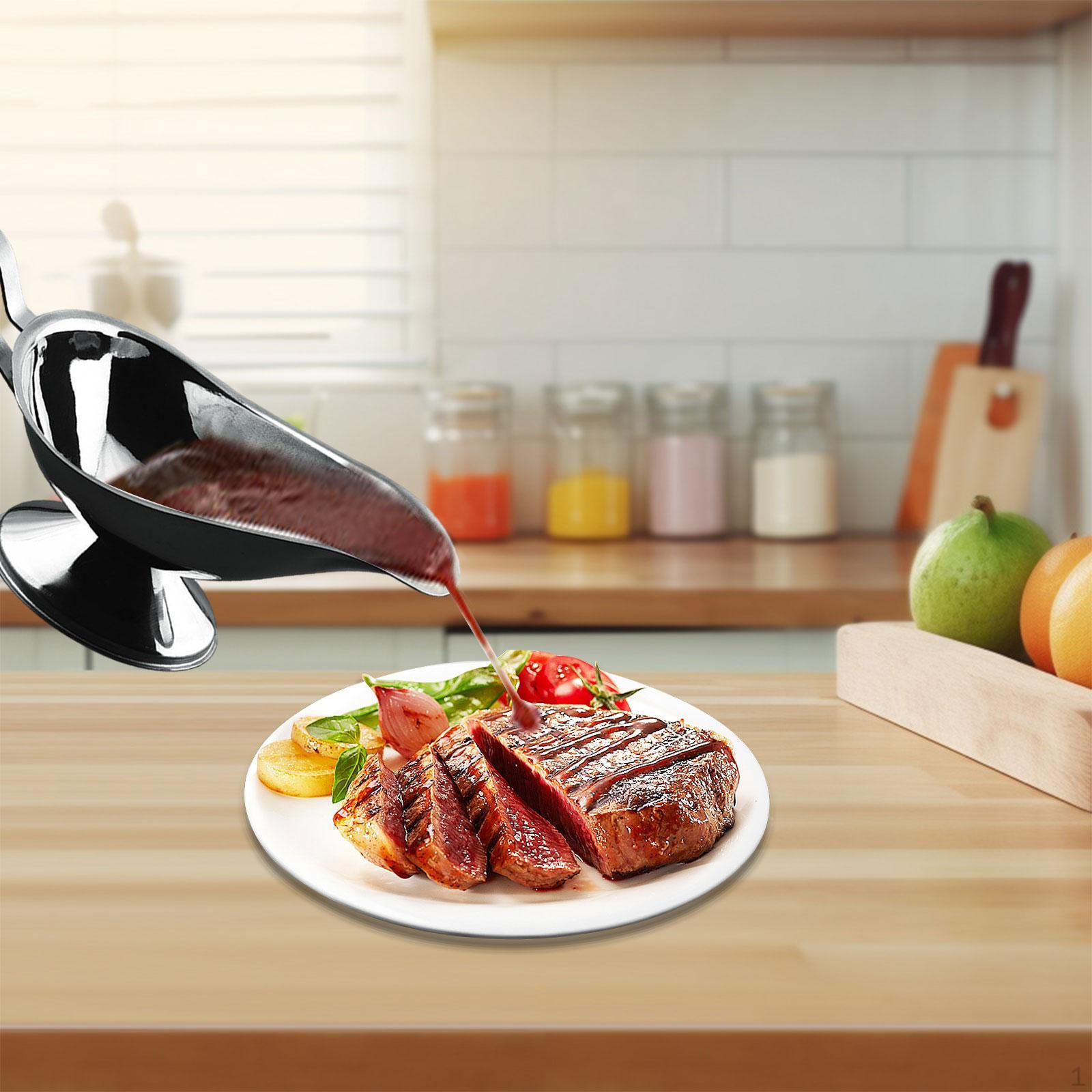 

Соусник из нержавеющей стали на 10 унций для подливки и заправок с ручкой Argent