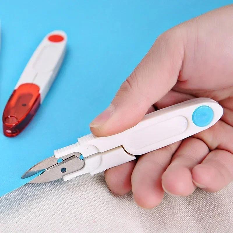 2 Pcs/set Cross-stitch Embroidery Thread Cutter Scissors Clipper Snips & Safety Cover Kits Tailers' Scissors