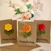 Handmade Crochet Greeting Cards, Cute Amigurumi Card Set For Valentine's Day Birthday Teacher's Day Mother's Day Christmas