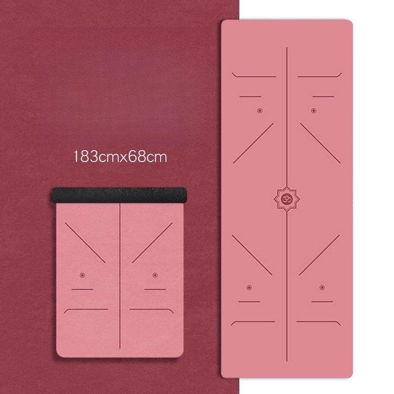 1.5mm Foldable Suede Yoga Mat Natural Rubber Fitness Mat Non Slip Sweat Absorbent Portable Travel Exercise Mat For Pilates