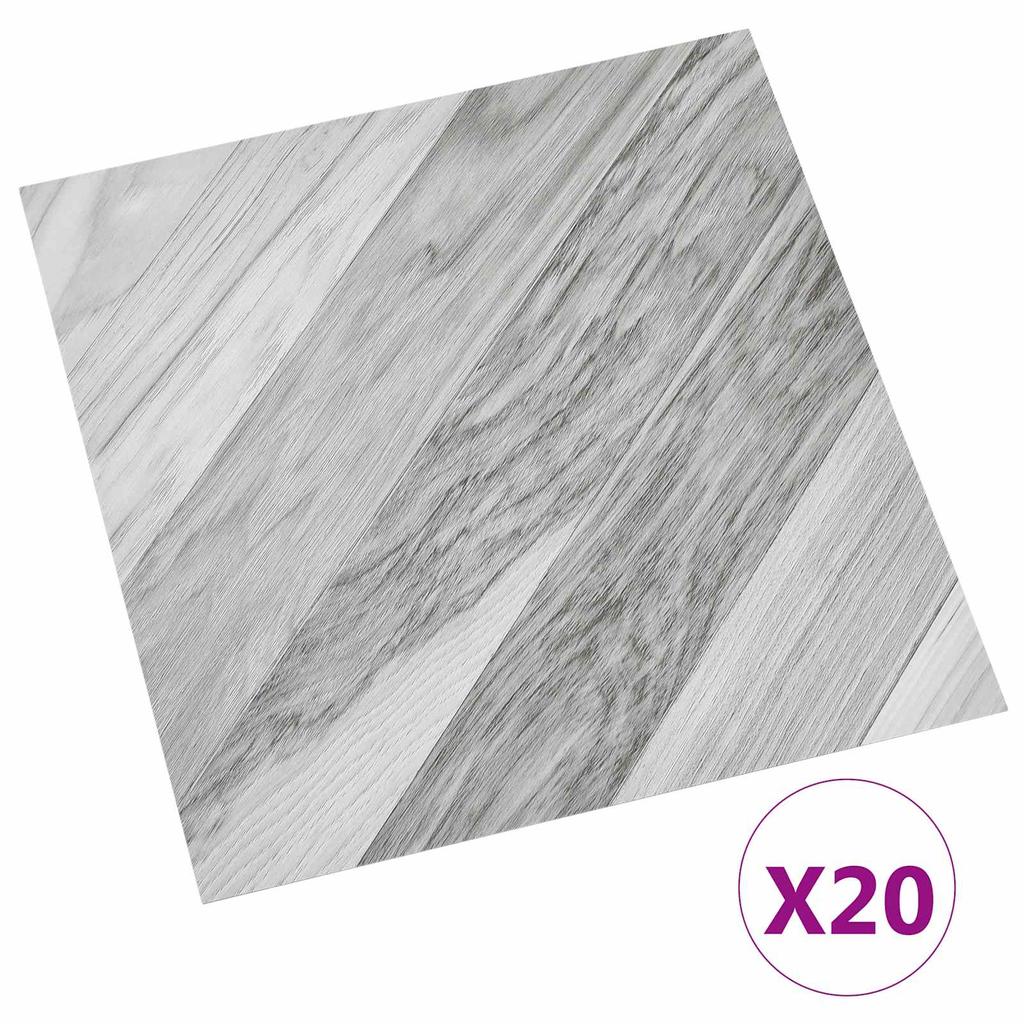 Self Adhesive Floor Planks 30.5 X 30.5 Cm 20 Pcs PVC