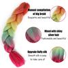 WTB Big Braid Synthetic Wigs Women Chemical Fiber High Temperature Silk Hand-woven Shiny Big Braid Hair Dirty Braid Wig Braided Hair