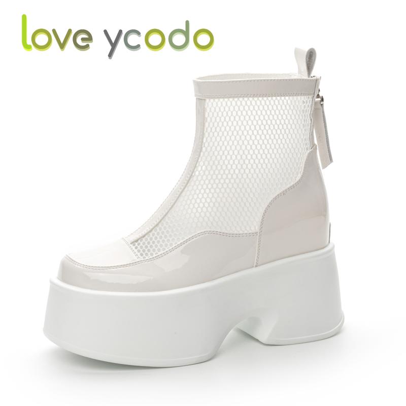 Women's Summer Breathable Increase Platform Boots, Fashion Women's Increase Waterproof Platform Shoes