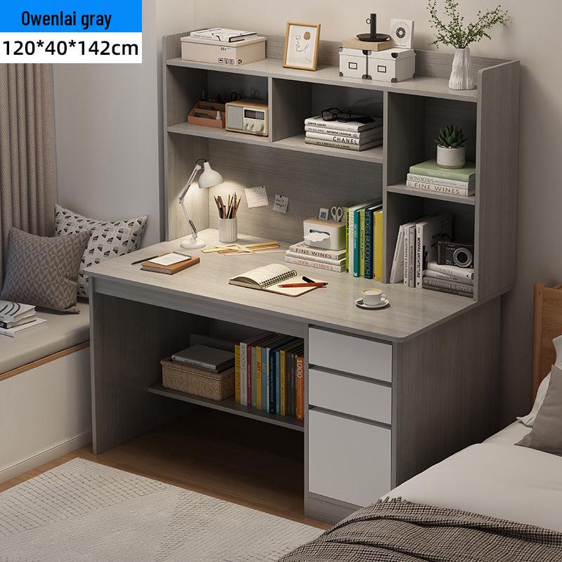 Modern Computer Desk with Bookshelf & Storage for Home, Office, Bedroom & Study Room