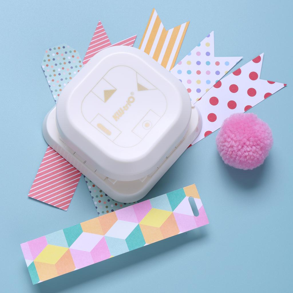 KWtriO 4in1 Corner Trimmer Squarer Puncher Slot Punch Paper Cutter In Oval Fish Eye