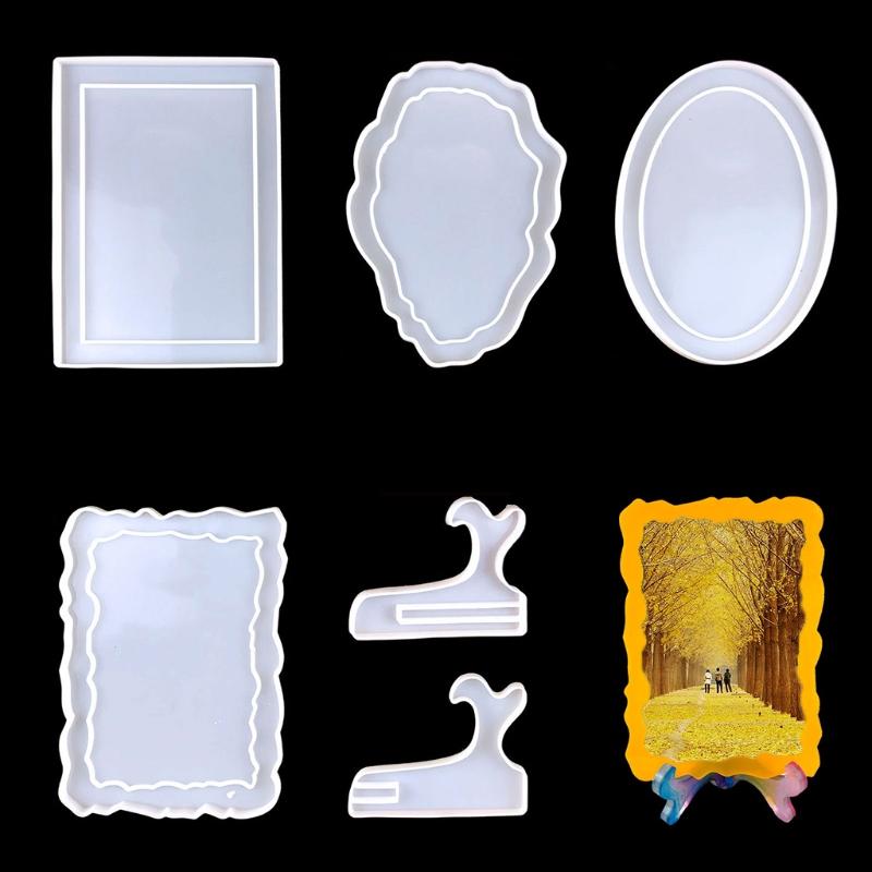 DIY Retro Picture Frame Resin Mold Relief Photo Frame Silicone Mold Epoxy Resin Casting Molds for Home Decorations