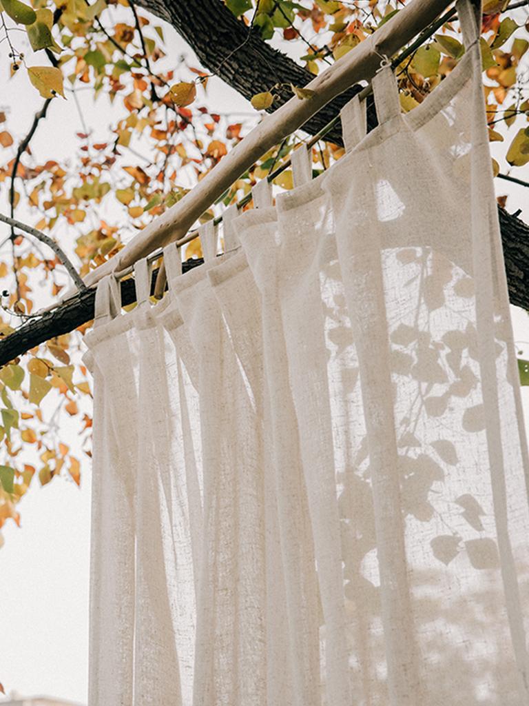 Japanese wooden linen bedroom, homestay, tea house, living room curtains
