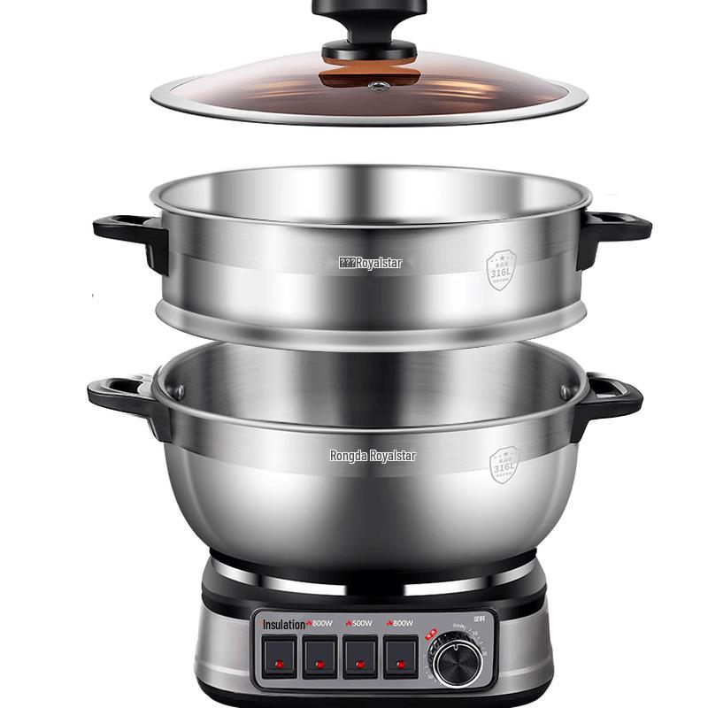 Royalstar Multi-function Electric Stir-fry & Steam Pot CN plug (adapter included)