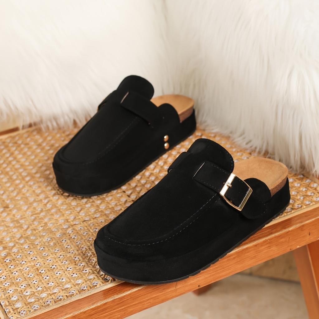 Summer Vacation Style Thick Soled Retro Closed Toe Slippers with Arch Support for Indoor and Outdoor Beach Leisure Walking, Suitable for Daily Wear