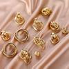 Hot Selling Vintage Earrings Women Big Gold Color Geometric Statement Metal Drop Earrings Jewelry Accessories
