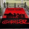 Custom Text Gorillaz Pattern Floor Rug Soft Indoor Carpet Mat Living Room Bedroom