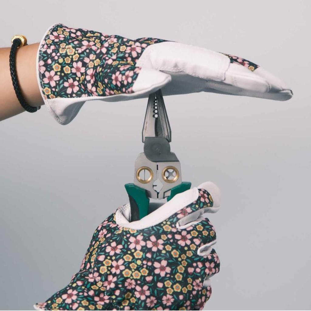 Leather Anti-Slip Printed Gardening Gloves: Elastic, Anti-Puncture, Wear-Resistant Protective Gear for Agriculture, Forestry, and Animal Husbandry