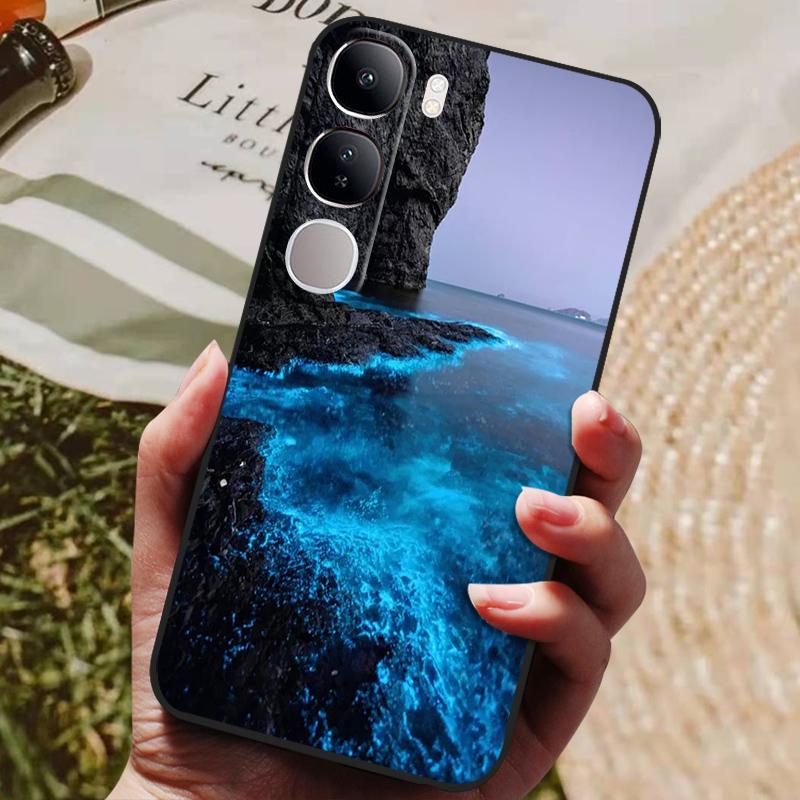 For Vivo V40 Lite 4G 5G V40Lite (IDN) V40E V 40 SE Case Luxury Painted Phone Silicon Back Cover For Vivo Y200 Y300 Cases Shell