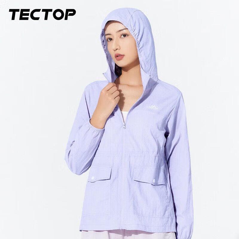 

TECTOP Women s Lightweight Workwear-Style Sun Protection Windbreaker M