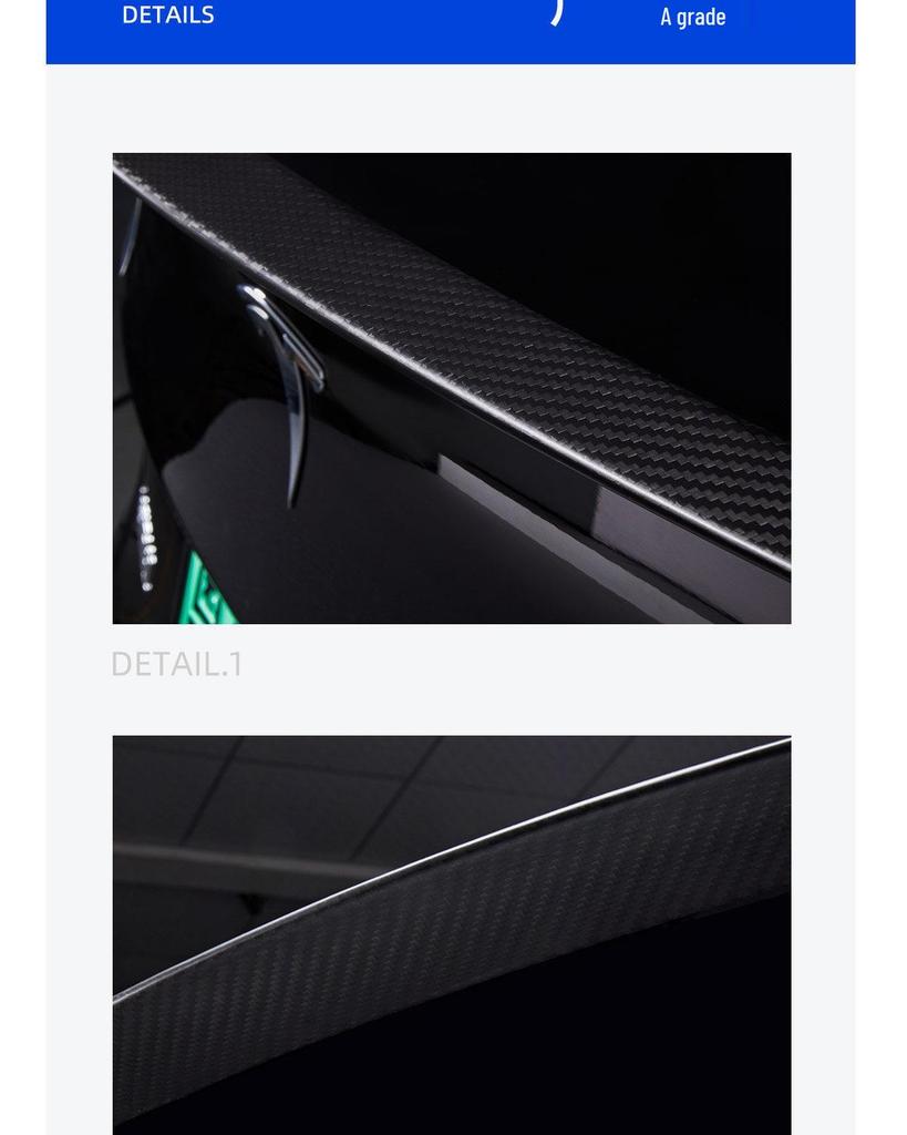 Tesla Model Y Rear Spoiler Deflector: Carbon Fiber Performance Edition