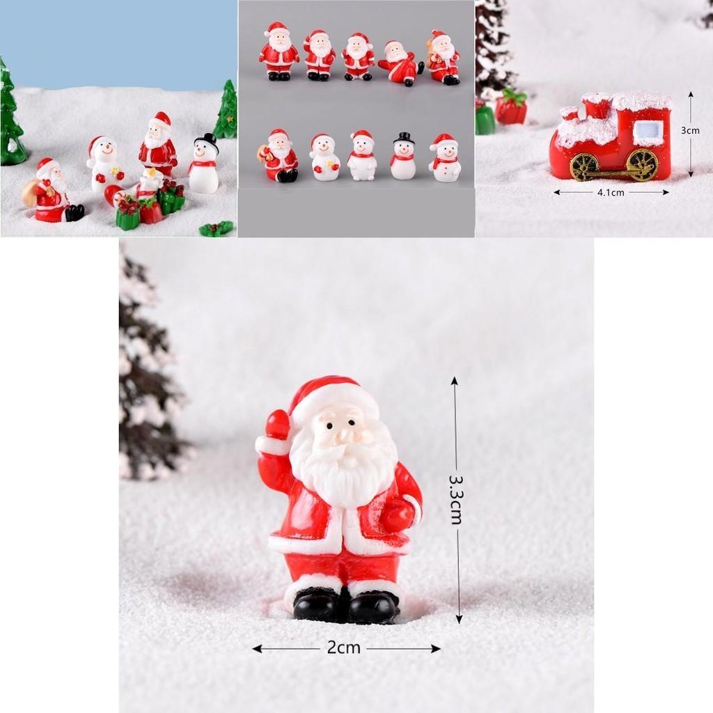 Adorable Mini Christmas Ornaments Featuring Resin Santa And Snowman Micro Landscapes