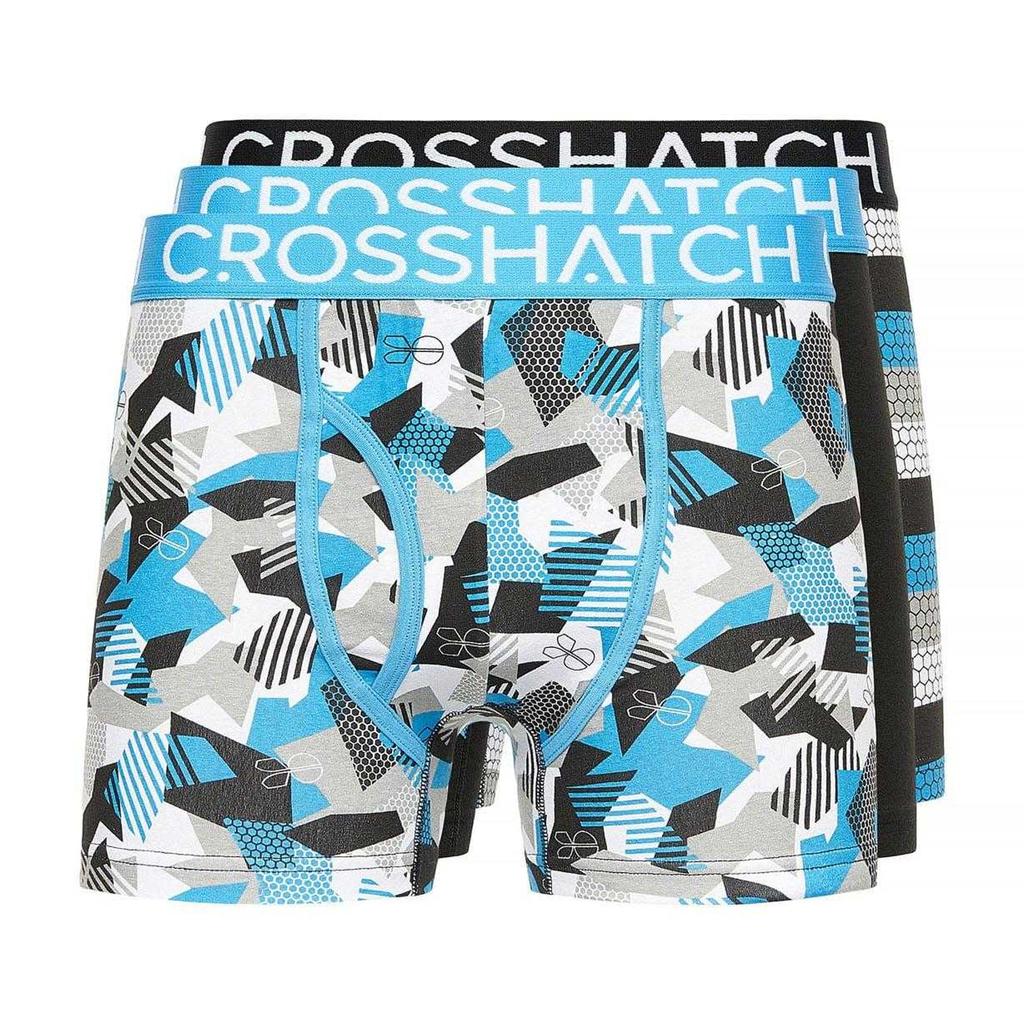 Crosshatch Mens Crystaline Boxer Shorts (Pack of 3)