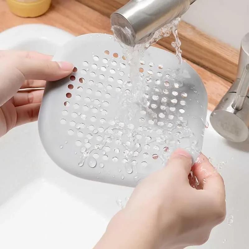 Hair Catcher Filter Sink Anti-blocking Strainer Kitchen Bathroom Bathtub Shower Sewer Filters Floor Silicone Stopper Covers