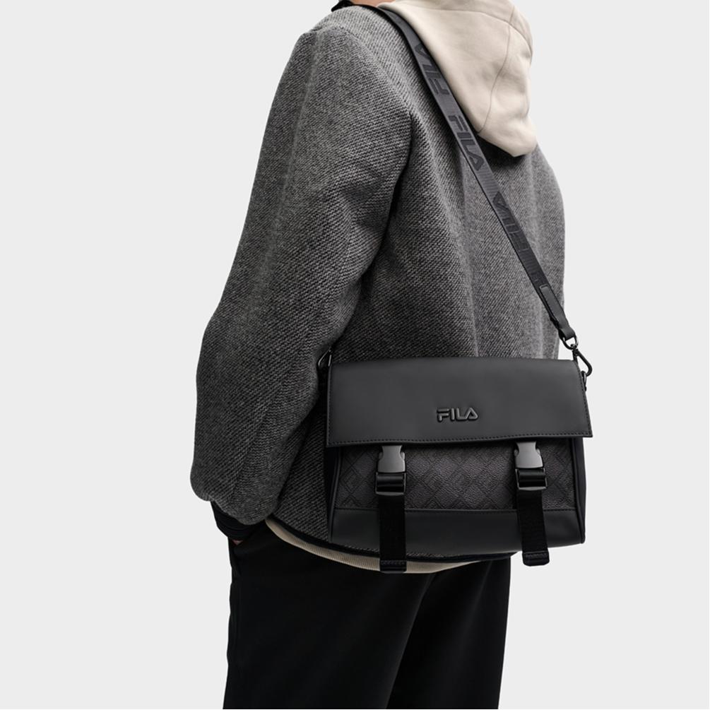 Nové látkové crossbody tašky FILA HERITAGE Mini Pánské Černé F13M518111F