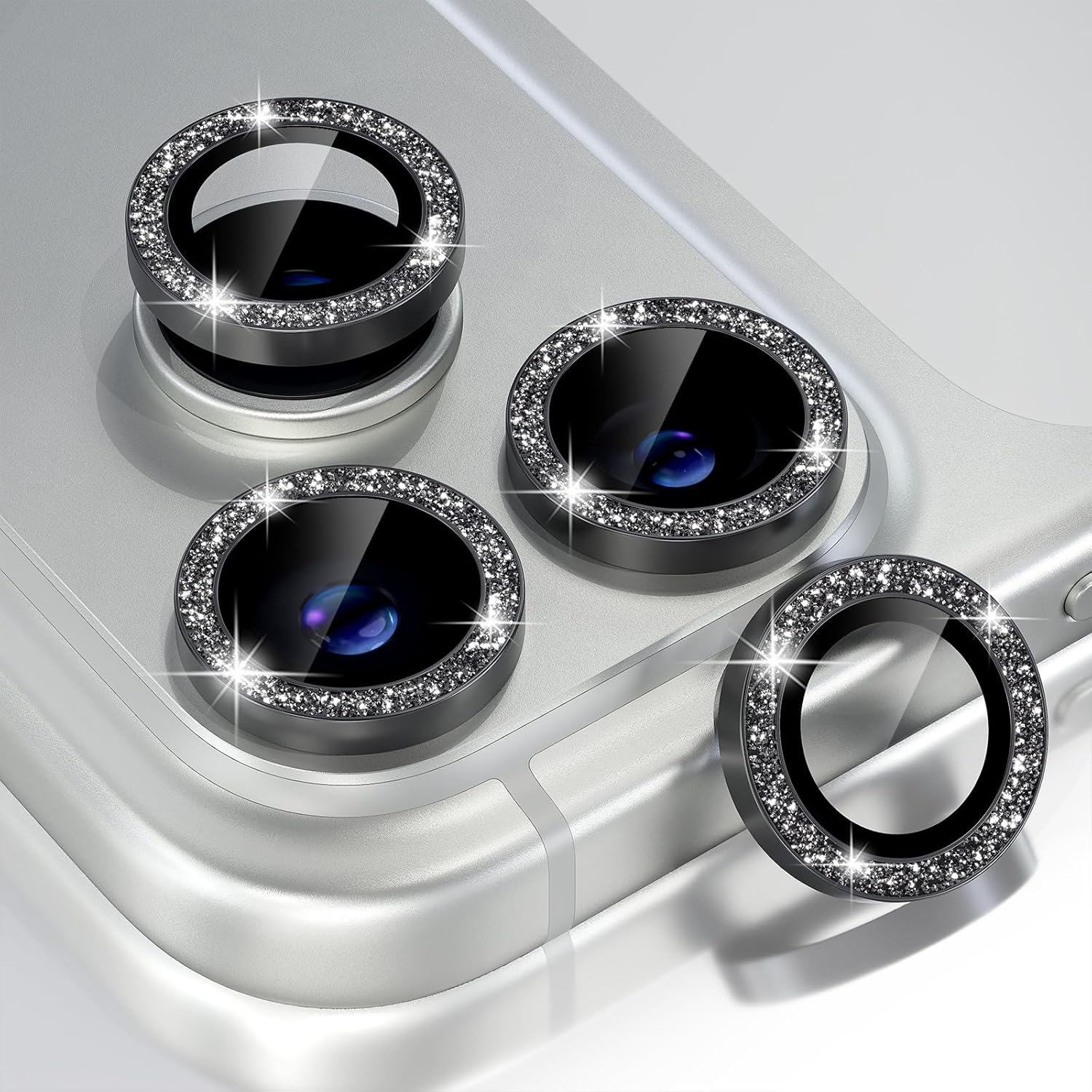 

Glitter Orange Camera Lens Screen Protector Cover For iPhone 17 Pro Max Air 17Pro iPhone17 Tempered Glass Protection Decoration Phone Accessories For iPhone Air чорний