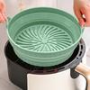 Silicone Air Fryer Liners Foldable Air Fryers Bottom Support Reusable Waterproof Oil-proof Non-stick Easy To Clean for Kitchen