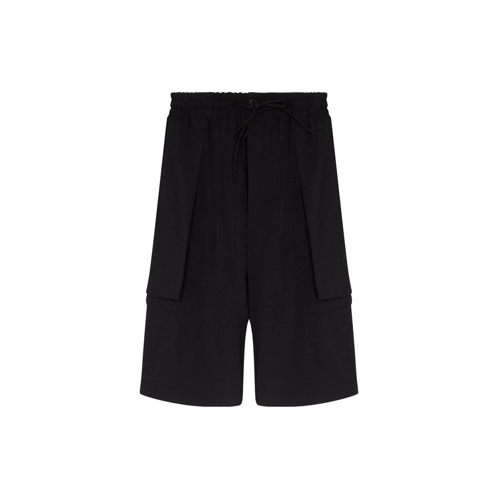 Y-3 SS22 Solid Color Loose Fit Straight Leg Shorts Men Shorts Black HG8598