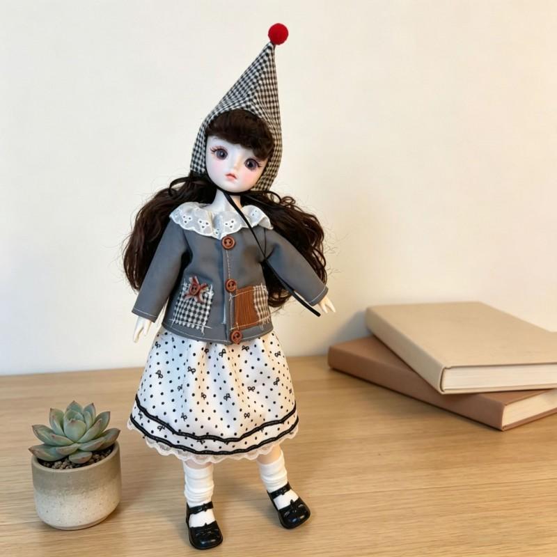 30cm BJD Doll Outfit Set Girls 1/6 Scale Fashion Clothing Accessory Kit Princess Toy Gift Kids Ages 7-14