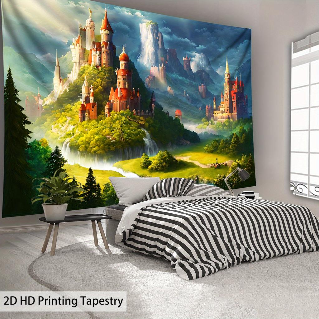 Wonderful Polyester Wall Tapestry with and Landscape Digital Printing, Suitable for Use In Living Rooms, Bedrooms, Bars and Parties.