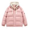 Cotton-padded Winter Cotton-padded Men's Thickened Fake Two-piece Coat Female Couple's Hooded Bread Suit Color