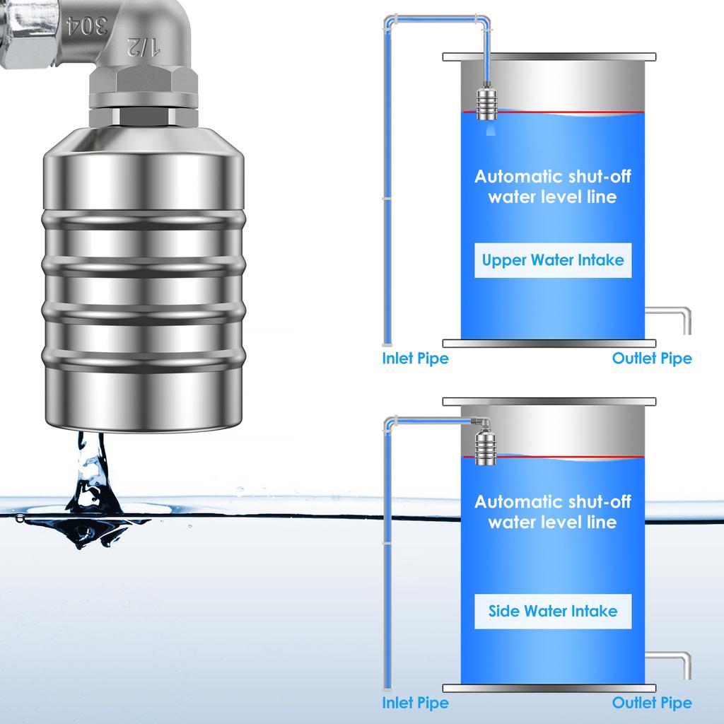 Stainless Steel Floating Ball Valve Automatic Water Level Control Valve 304 Stainless Steel Water Tank Water Level Controller