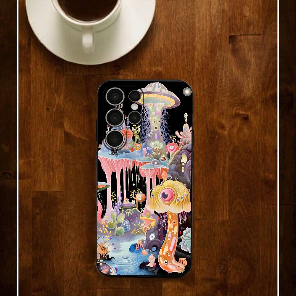 

Fantasy Abyssal Creatures Silicone Case For Samsung S25 24 23 22 21 20 Plus Ultra 5G Lite Shockproof Cover Samsung S23ULTRA5G