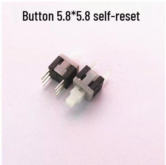 Six-pin Button Switch Keypad, Non-locking, Side-mounted, Sizes: 5.8x5.8, 7x7, 8x8, 8.5x8.5 MM
