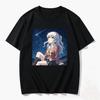 Nao Tomori Charlotte Starry Night Square Graphic Crew Neck Short Sleeve T-shirt